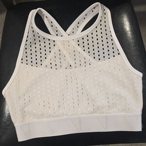 Alala White Perforated Sports Bra